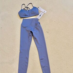 ALO Yoga Airlift Intrigue Bra and High-Waist Legging Set in infinity Blue XS/XS